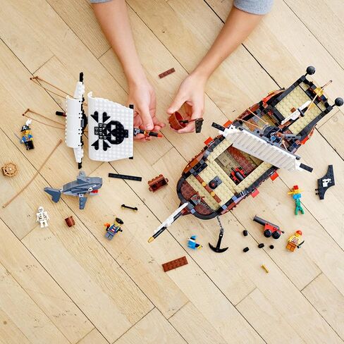 LEGO Creator 3in1 Pirate Ship 31109 Building Set - Toy Ship with Inn, Skull Island, Featuring 4 Minifigures, Shark Figure, Gift for Kids, Boys, and Girls Ages 9+ Years Old in Saudi Arabia