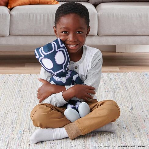 Marvel 16-Inch Talking Black Panther Plush - Vibranium Power with Sounds & Phrases - Spidey & His Amazing Friends in Saudi Arabia