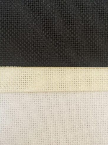 KCS 3 pc of 12" x 18"(30cmx45cm) 16CT Counted Cotton Aida Cloth Cross Stitch Fabric (Sea Foam+Light Blue+Royal Blue) in Kuwait