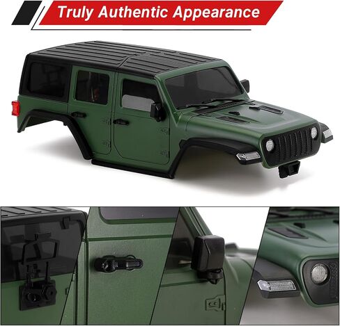 INJORA 6.10in Wheelbase Shell - ABS Hardtop Body Kit with Front Rear Bumpers for TRX4M Bronco Defender (Blue) in Saudi Arabia