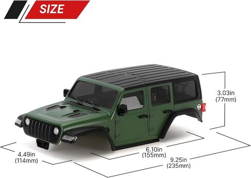 INJORA 6.10in Wheelbase Shell - ABS Hardtop Body Kit with Front Rear Bumpers for TRX4M Bronco Defender (Blue) in Saudi Arabia