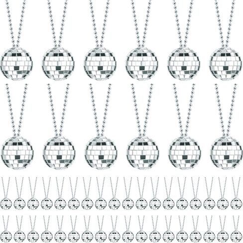 Junkin 48 Pieces Disco Necklaces Decoration Bulk in Kuwait
