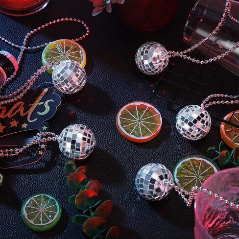 Junkin 48 Pieces Disco Necklaces Decoration Bulk in Kuwait