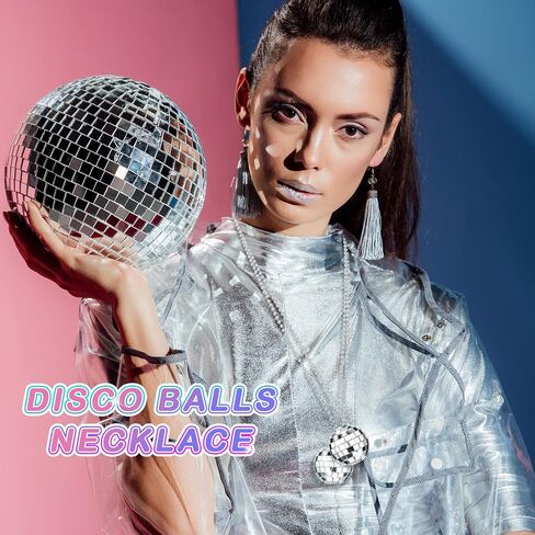 Junkin 48 Pieces Disco Necklaces Decoration Bulk in Kuwait