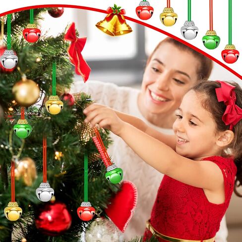 Janinka 120 قطعة عيد الميلاد جرس القلائد عيد الميلاد عطلة القلائد عيد الميلاد أجراس عيد الميلاد قلادة لعيد الميلاد حزب الملحقات تفضل زينة اللوازم in Saudi Arabia
