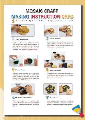 لانياني مجموعة ادوات فسيفساء اساسية من 8 قطع للحرف اليدوية والبلاط والفسيفساء، مجموعة ادوات اساسية من لوازم الزجاج الملون in Kuwait