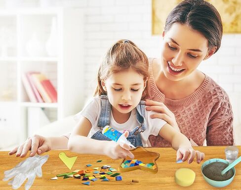 لانياني مجموعة ادوات فسيفساء اساسية من 8 قطع للحرف اليدوية والبلاط والفسيفساء، مجموعة ادوات اساسية من لوازم الزجاج الملون in Kuwait