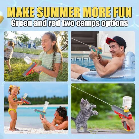 مسدس مياه كهربائي للأطفال، مسدسات مياه قوية - مع خزان مياه كبير السعة قابل للاستبدال، يصل إلى 20 قدمًا، مسدسات رش أوتوماتيكية فائقة الامتصاص للمياه ألعاب حمام السباحة في الهواء الطلق للأولاد والبنات الذين تتراوح أعمارهم بين 8 و12 عامًا in Kuwait