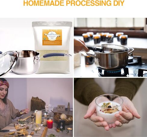 أقراص شمع العسل الأبيض، حبيبات شمع العسل بوزن 5 رطل لصنع الشموع، مشاريع DIY in Kuwait