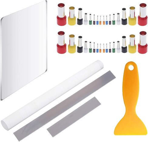 45 قطعة بوليمر الطين عدة الاكريليك بوليمر كلاي الاسطوانية شفرة القاطع مستطيل الاكريليك ورقة دعم مجلس جولة البوليمر كلاي القاطع العفن لكمة أدوات لبوليمر الطين الفخار السيراميك in Kuwait