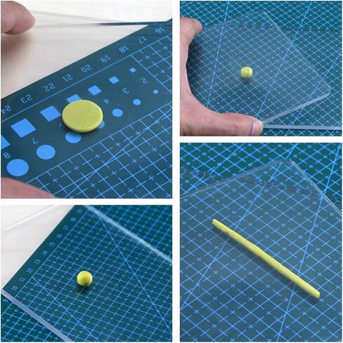 45 قطعة بوليمر الطين عدة الاكريليك بوليمر كلاي الاسطوانية شفرة القاطع مستطيل الاكريليك ورقة دعم مجلس جولة البوليمر كلاي القاطع العفن لكمة أدوات لبوليمر الطين الفخار السيراميك in Kuwait