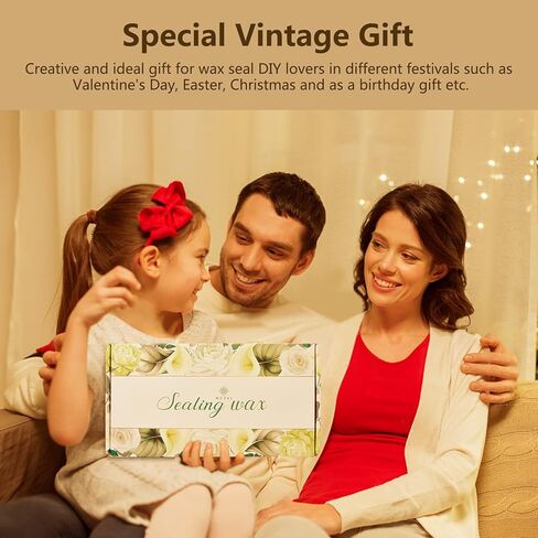 مجموعة ختم الشمع من Mceal، 24 لونًا 648 قطعة، ختم أرنب مطلي بالفضة (30 مم)، قلم معدني ذهبي وفضي، قاعدة وإكسسوارات، عبوة صندوق هدايا in Kuwait