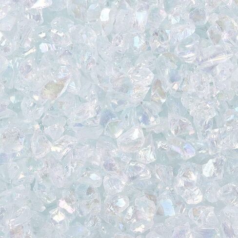 Crushed Glass Irregular Chips, 200g 2-3mm Irregular Glitter Transparent Gravel Gem Stones Broken Glass for Crafts, Nail Arts Decoration DIY Vase Filler Epoxy Resin Mold Jewelry Making (Multicolor) in Kuwait