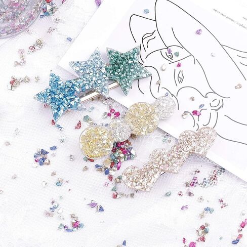 Crushed Glass Irregular Chips, 200g 2-3mm Irregular Glitter Transparent Gravel Gem Stones Broken Glass for Crafts, Nail Arts Decoration DIY Vase Filler Epoxy Resin Mold Jewelry Making (Multicolor) in Kuwait