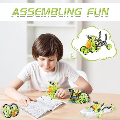 مجموعة أدوات العلوم الروبوتية التي تعمل بالطاقة الشمسية من كيدبال للأطفال من 8 و9 و10 و11 و12 سنة بنين وبنات ألعاب هندسية لبناء مجموعة روبوت خاصة بك في العلوم والتقنية والهندسة وال in Kuwait