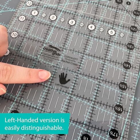 Creative Grids Left Handed Quilt Ruler 6-1/2in x 24-1/2in - CGR24LEFT in Saudi Arabia
