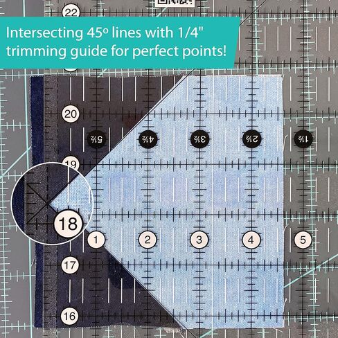 Creative Grids Left Handed Quilt Ruler 6-1/2in x 24-1/2in - CGR24LEFT in Saudi Arabia