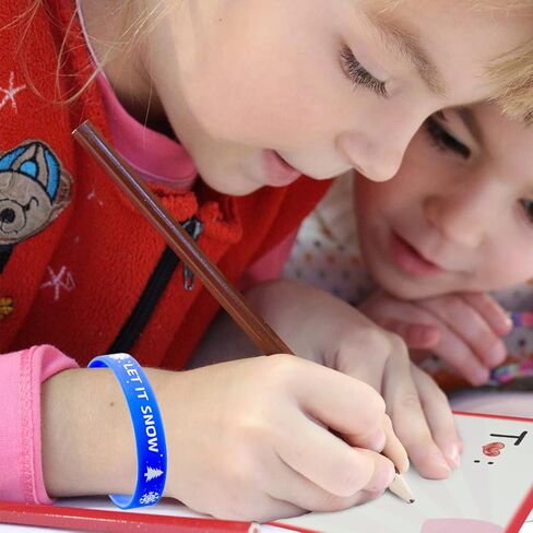 أساور مطاطية لعيد الميلاد 36 قطعة من السيليكون الأساور هدية للأطفال رباط المعصم لوازم الحفلات in Kuwait