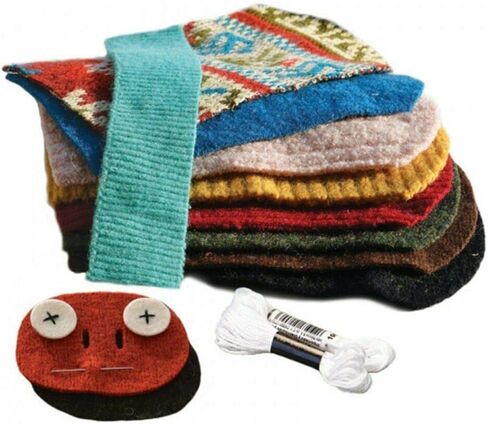 Cate & Levi - Hand Puppet Making Kit - Premium Reclaimed Wool - Machine Washable (Unicorn) in Kuwait