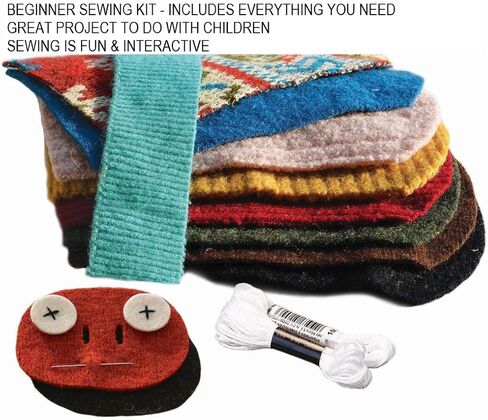Cate & Levi - Hand Puppet Making Kit - Premium Reclaimed Wool - Machine Washable (Unicorn) in Kuwait