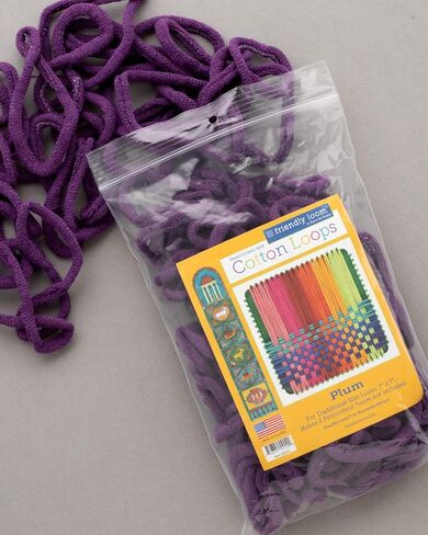 عقد كوب قصير من القطن من فريندلي لوب، 17.78 سم، حلقات بمقاس تقليدي تصنع 2 مسكاجين، حياكة يدوية للأطفال والكبار - خوخي من هاريسفيل ديزاينز in Kuwait