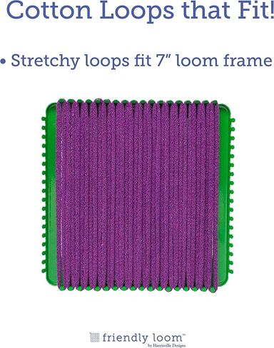 عقد كوب قصير من القطن من فريندلي لوب، 17.78 سم، حلقات بمقاس تقليدي تصنع 2 مسكاجين، حياكة يدوية للأطفال والكبار - خوخي من هاريسفيل ديزاينز in Kuwait