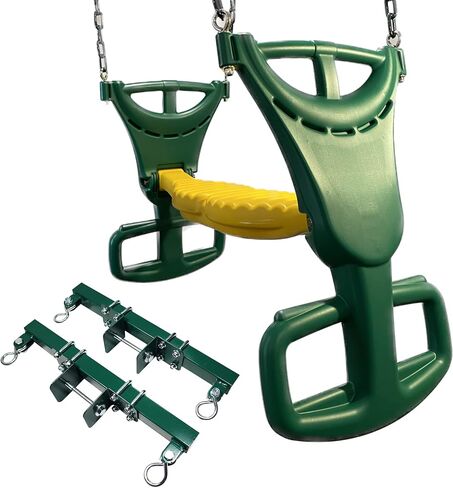 مجموعة أرجوحة Safe Kidz Glider: مجموعة كاملة تجمع بين التأرجح المزدوج من الخلف إلى الخلف، ودعامات مجموعة التأرجح مقاس 18 بوصة قابلة للتعديل وسلاسل التأرجح الفولاذية المطلية بالبلاستيك، وتتضمن الأجهزة والتعليمات الكاملة in Kuwait