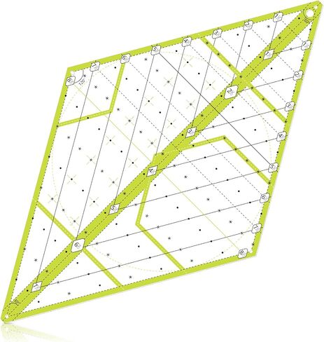 Kanayu 60 Degree Diamond Ruler Acrylic Patch Templates 60 Degree Triangle Ruler for Quilting Sewing Piecing in Saudi Arabia