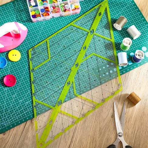 Kanayu 60 Degree Diamond Ruler Acrylic Patch Templates 60 Degree Triangle Ruler for Quilting Sewing Piecing in Saudi Arabia