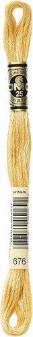 DMC 117-676 Six Stranded Cotton Embroidery Floss, Light Old Gold, 8.7-Yard in Saudi Arabia