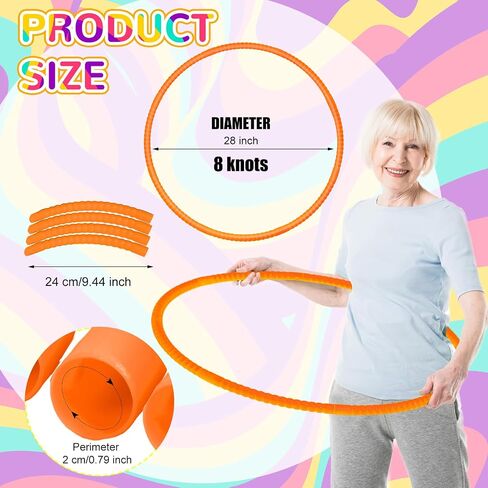 Shappy 6 Pcs Exercise Hoop Set Detachable Adjustable in Saudi Arabia