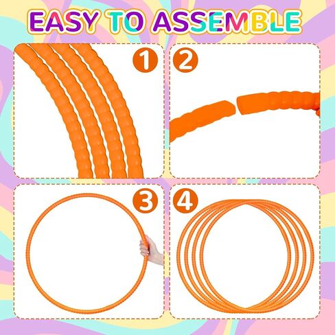 Shappy 6 Pcs Exercise Hoop Set Detachable Adjustable in Saudi Arabia