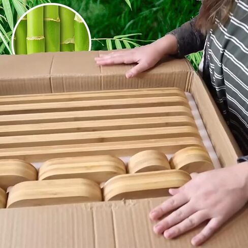 Bamboo Toddler balance beam with Stepping Stones Educational Balance Toy for Kids, Ideal for Improving Balance and Coordination,Safe Kid's Stepping Stones Balance Set for Indoor and Outdoor in Kuwait