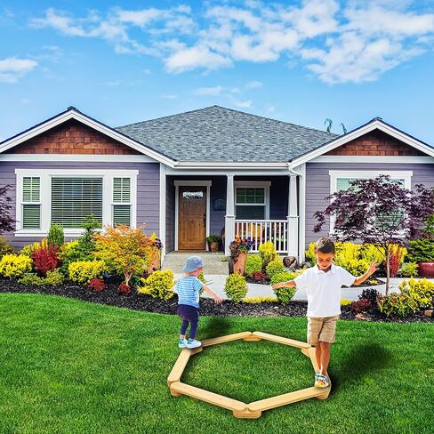 Bamboo Toddler balance beam with Stepping Stones Educational Balance Toy for Kids, Ideal for Improving Balance and Coordination,Safe Kid's Stepping Stones Balance Set for Indoor and Outdoor in Kuwait