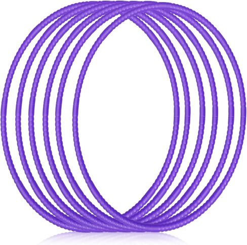 Poen 10 Pcs Exercise Hoop Adjustable Detachable Plastic Toy Hoop Colored Hoop Circles Playground Toys for Gymnastics Games Dog Agility Equipment Party Decor, 28 Inch in Kuwait