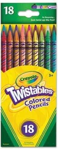 Twistables Colored Pencils,18 Assorted Colors/Pack (3 Pack) in Saudi Arabia