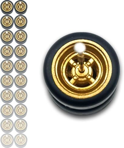 عجلات سيارات موديل 1/64 مع إطارات مطاطية لمركبات دييكاست 1:64، رياضية، JDM، عضلات، ملحقات معدلة مصغرة على طراز الطرق الوعرة (10 مجموعات/صندوق) (ذهبي رياضي (10 مجموعات/صندوق)) in Kuwait