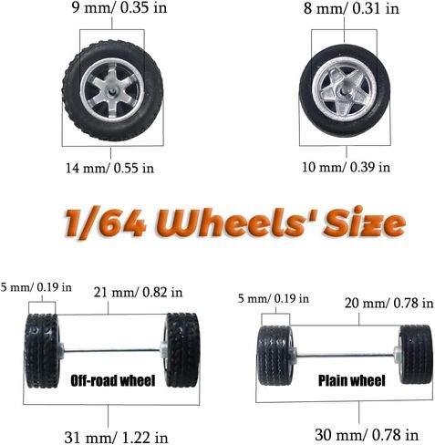 عجلات سيارات موديل 1/64 مع إطارات مطاطية لمركبات دييكاست 1:64، رياضية، JDM، عضلات، ملحقات معدلة مصغرة على طراز الطرق الوعرة (10 مجموعات/صندوق) (ذهبي رياضي (10 مجموعات/صندوق)) in Kuwait