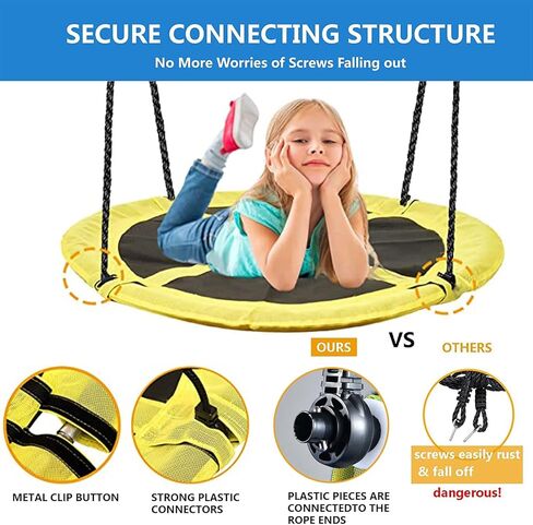43" Saucer Swing Set und Swing Stand for Porch Outdoor Heavy Duty Swing Frame, Full Steel Metal Frame with 4 Ground Pegs, 71" Height Holds Up to 550lbs in Kuwait