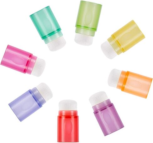 فرش مزج الحبر Yoseng 8 أصابع للطلاء والرسم والحبر وصناعة البطاقات والسلع لطلاء الأصابع، ومقابض مرمزة بالألوان أداة مزج الحبر بألوان قوس قزح (بدون صندوق هدايا) in Kuwait