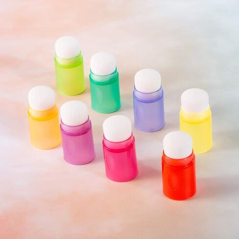 فرش مزج الحبر Yoseng 8 أصابع للطلاء والرسم والحبر وصناعة البطاقات والسلع لطلاء الأصابع، ومقابض مرمزة بالألوان أداة مزج الحبر بألوان قوس قزح (بدون صندوق هدايا) in Kuwait