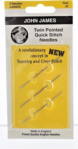 Colonial Needle Twin Pointed Quick Stitch Tapestry Hand Needles, Size 22, 3-Pack in Saudi Arabia