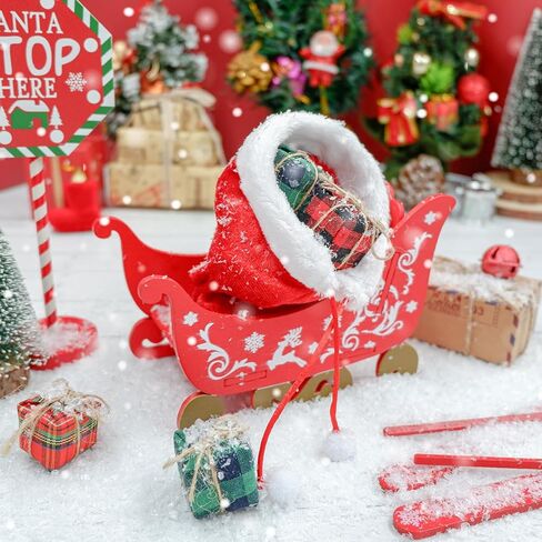 CAILESS Christmas Elf Accessories - 54Pcs Elf Doll Craft Kit Include Candy Cart, Sugar Accessories Xmas Elf Craft Accessories Gift for Kids in Kuwait