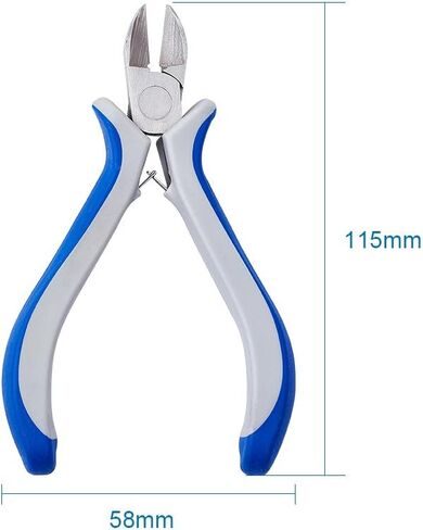 Pandahall 1 قطعة الفولاذ الكربوني المتصلب Ferronickel الجانب قطع سلاسل الذاكرة سلك القاطع مفيد كماشة قطع المجوهرات 4.52x2.28 بوصة in Kuwait