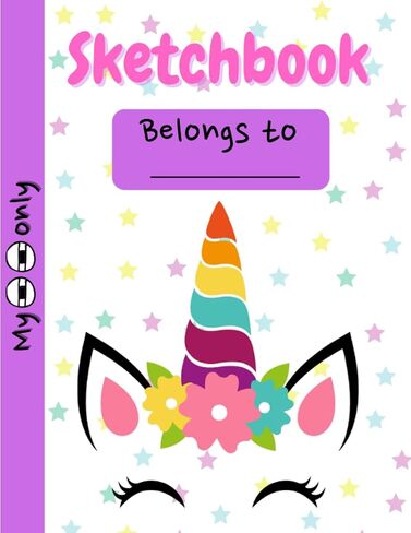 Sketch Book for Girls - Cute Unicorn Kawaii: 120 Pages, 8.5 x 11 inches Sketchpad | Large Notebook for Drawing Kids, Journaling, Writing, Crayon ... Sketching or Doodling | Gift for Children in Saudi Arabia