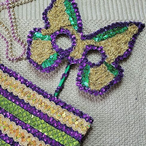 Trims By The Yard Thea Sequin Braid Cord Trim، 1/2 بوصة ترتر متعدد الاستخدامات للحرف اليدوية، زخرفة ترتر متينة للأزياء أو ديكورات الحفلات، قطع 10 ياردات، أرجواني in Saudi Arabia