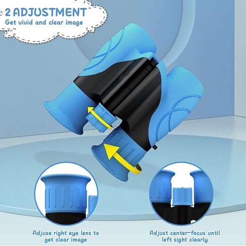 Kizplays Binoculars for Kids,8x21 Binoculars Toys for Boys Girls,Shockproof Compact Kids Binoculars for Bird Watching, Hiking, Camping, 3-12 Years Boys in Kuwait