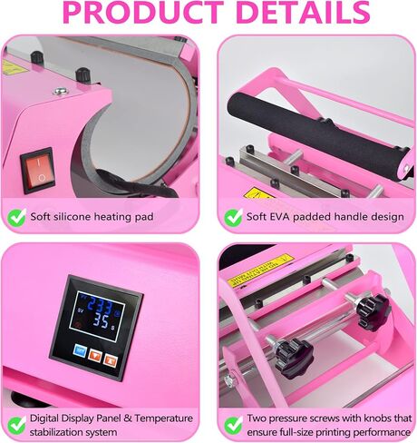 آلة ضغط حراري بهلوان 30 أونصة، كوب 110 فولت وضغط حراري لكوب 30 أونصة 20 أونصة 16 أونصة 15 أونصة 11 أونصة نقل التسامي للكوب المستقيم النحيف، أكواب ضغط حراري مع شريط وقفازات مقاومة للحرارة in Kuwait