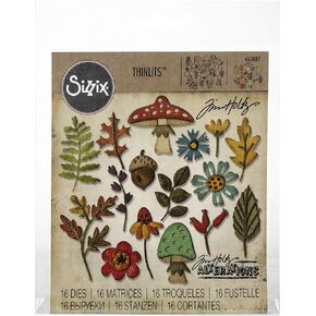 Sizzix Thinlits Dies Funky Foliage by Tim Holtz, 16-Pack, us:one size, Multicolor in Saudi Arabia