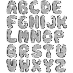 Metal Capital 26 Alphabet Cutting Dies, Spelling Letter Number Die Cuts for Card Making Stencil Embossing Tool Scrapbooking DIY Etched Craft Dies in Kuwait